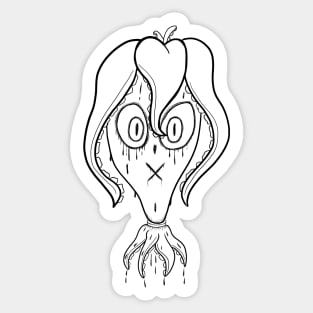 Squid Head Girl Sticker